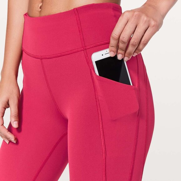 Lululemon Ruby Red Time To Sweat Crop Leggings. Size 4 - Picture 1 of 5